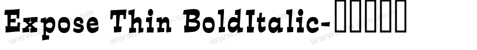 Expose Thin BoldItalic字体转换